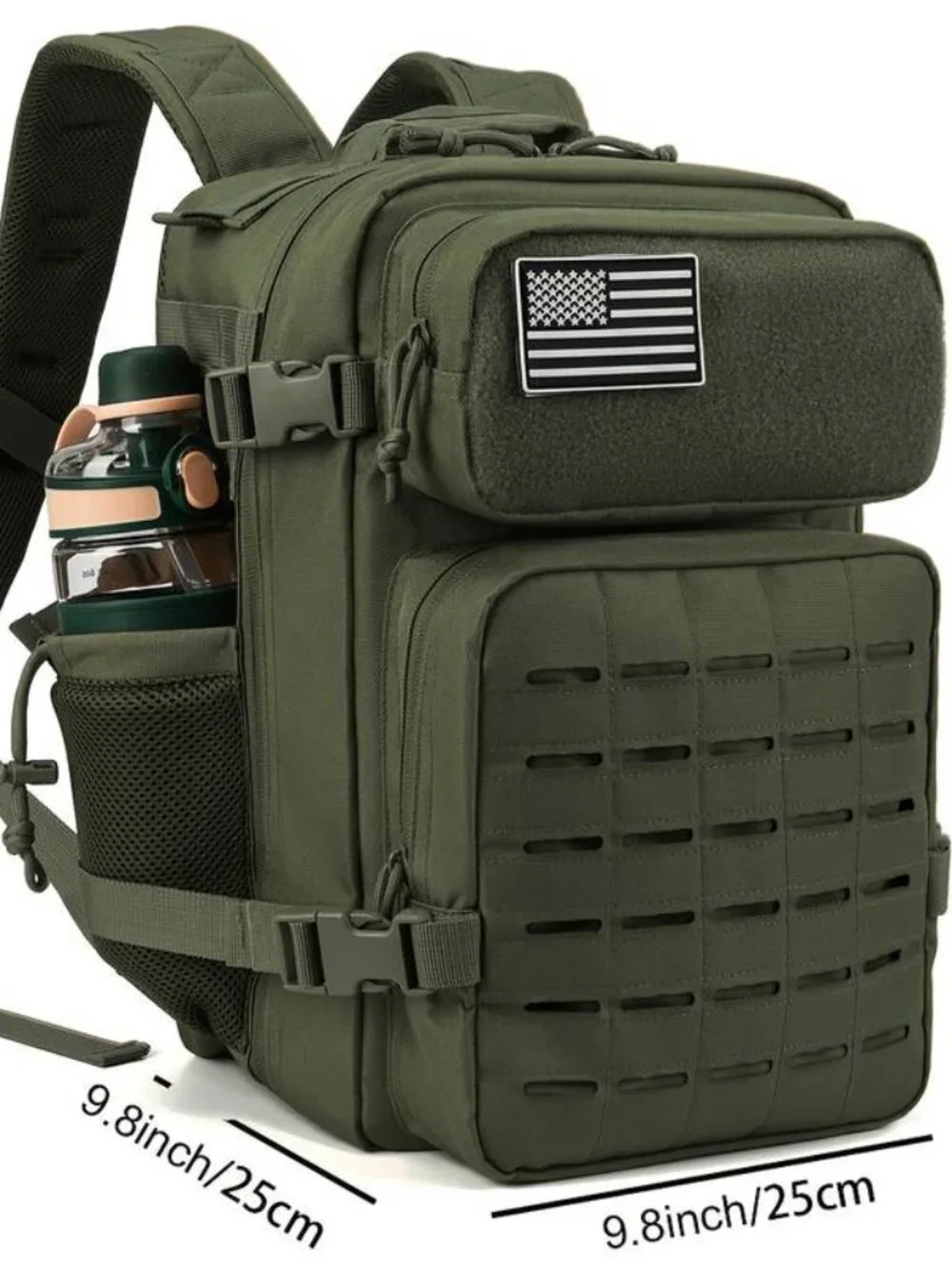 Unisex 25L Office Laptop Backpack with Molle Hiking Trekking Bug Out Dual Cup